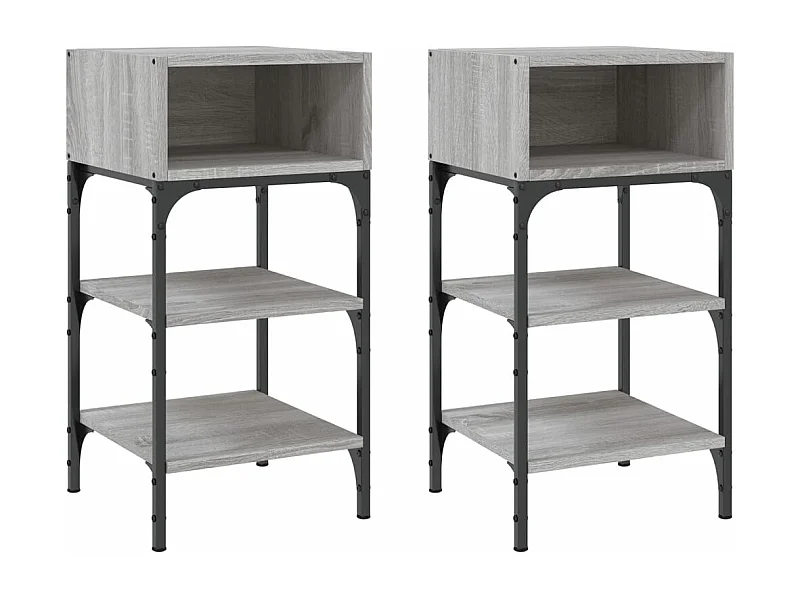 Tables de chevet 2 pcs sonoma gris 35x34,5x70 bois ingénierie
