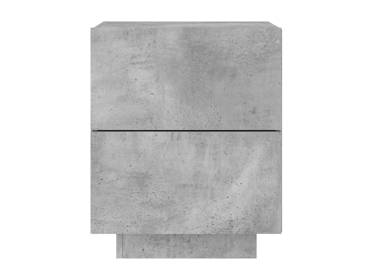 Armoires de chevet et lumières LED 2 pcs gris béton