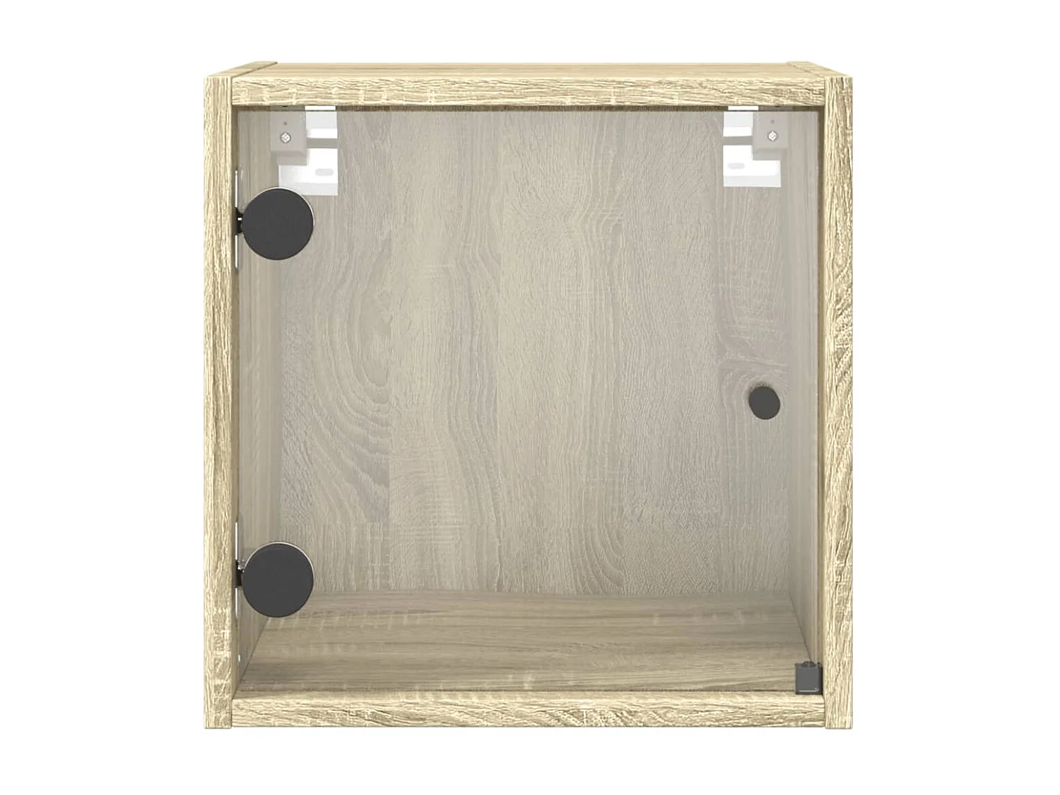 Tables de chevet et portes vitrées 2pcs chêne sonoma 35x37x35