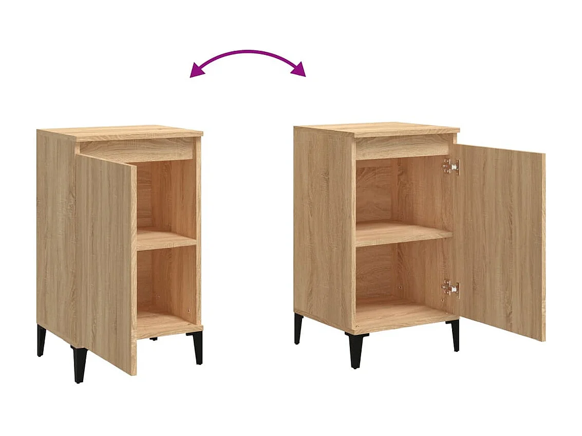 Tables de chevet 2pcs chêne sonoma 40x35x70 bois d'ingénierie