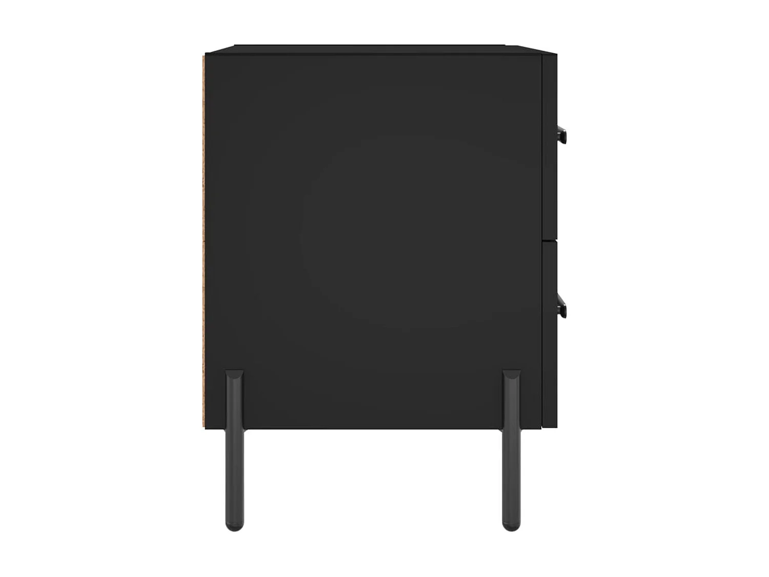 Tables de chevet 2 pcs noir 40x35x47,5 bois d’ingénierie