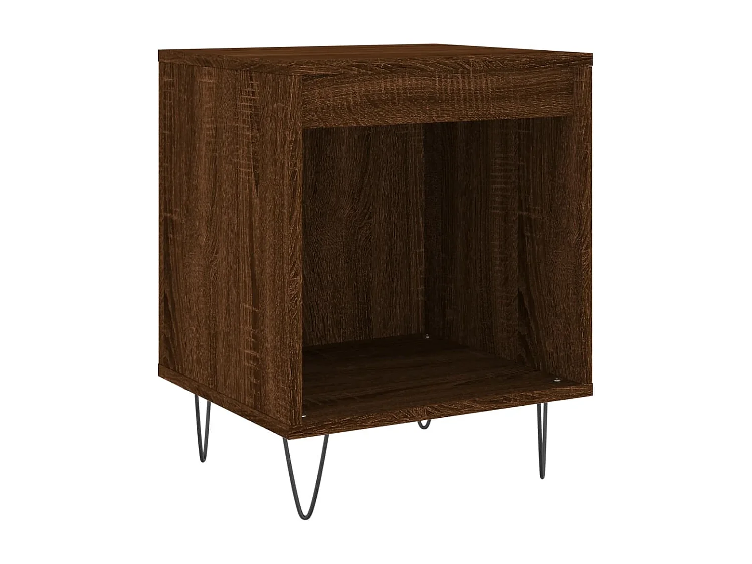 Table de chevet chêne marron 40x35x50 bois d’ingénierie