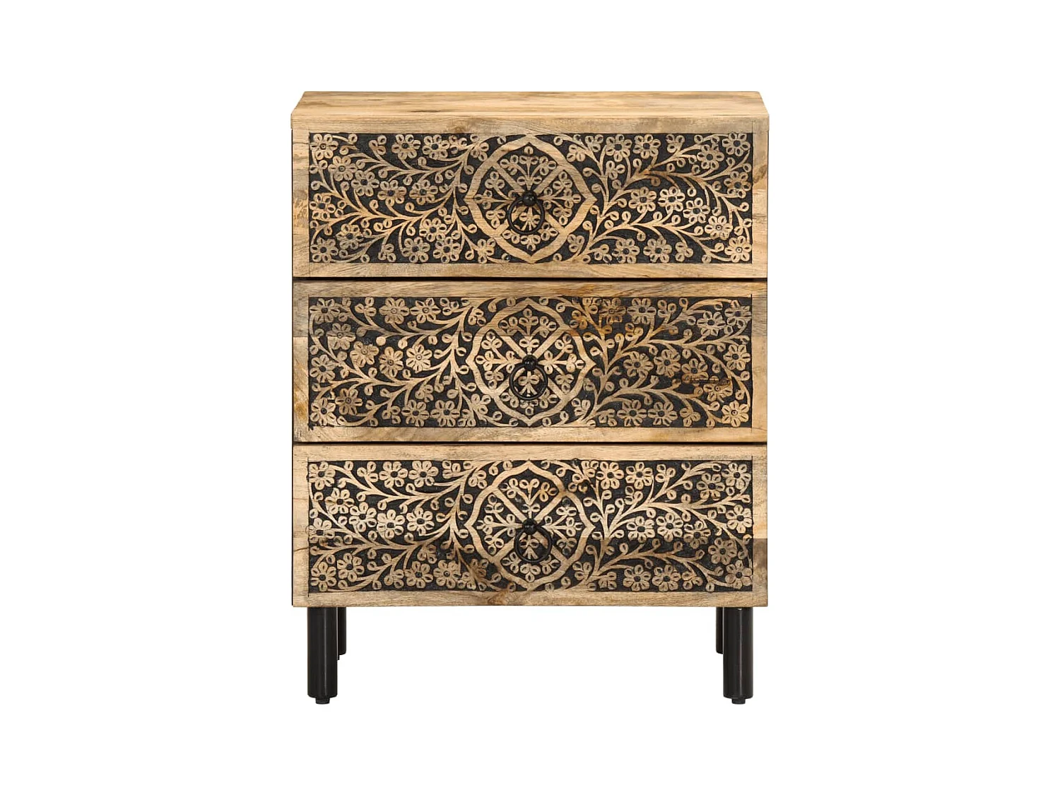 Table de chevet 50x33x60 bois de manguier massif