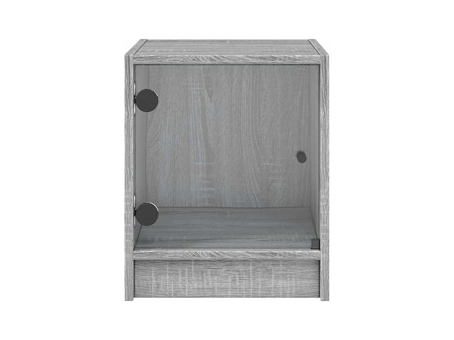 Table de chevet avec porte en verre sonoma gris 35x37x42