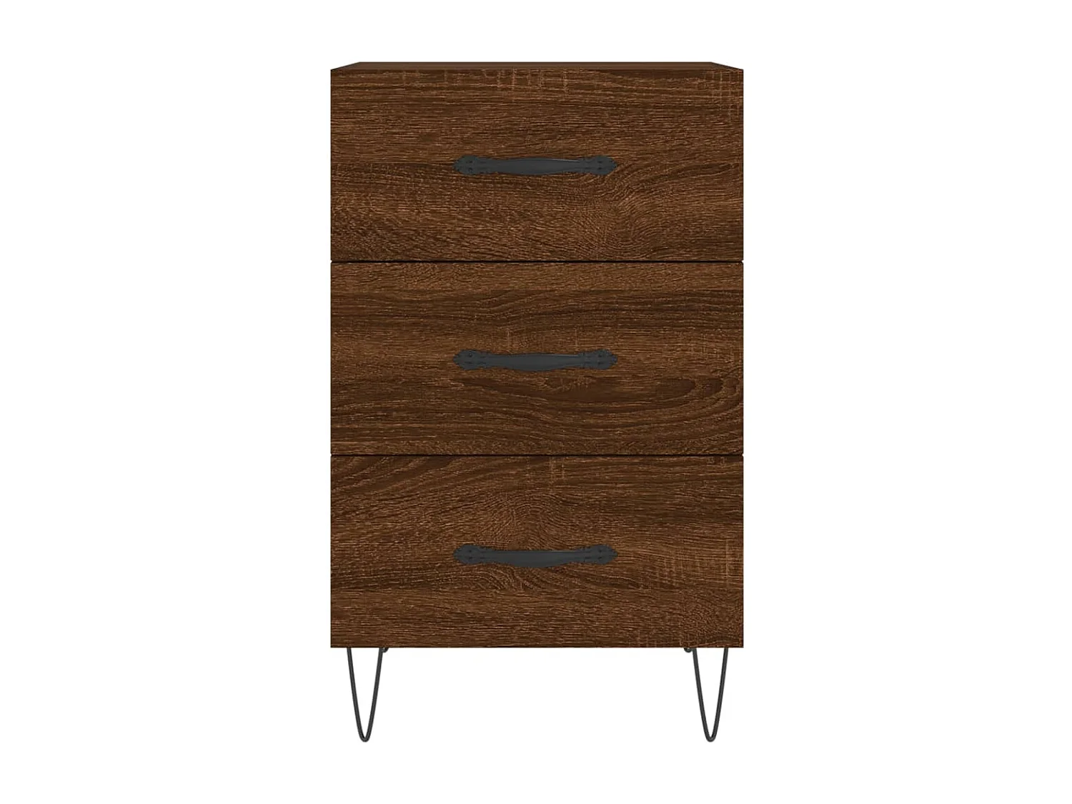 Table de chevet chêne marron 40x40x66 bois d'ingénierie