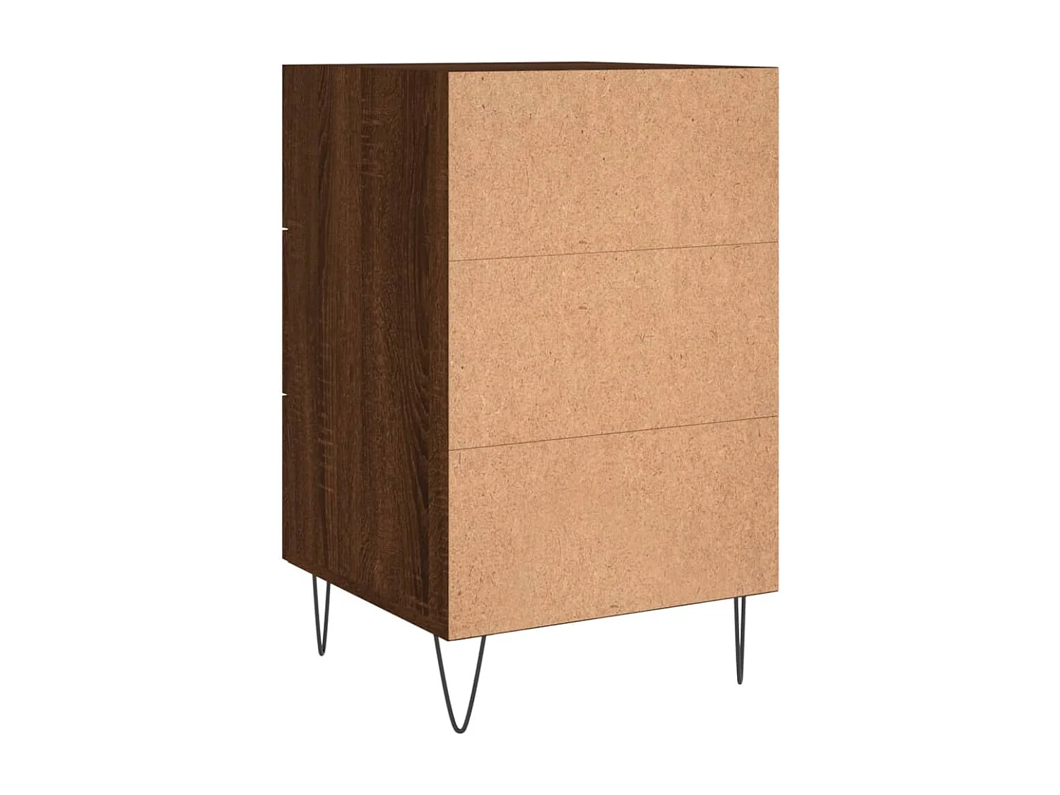 Table de chevet chêne marron 40x40x66 bois d'ingénierie