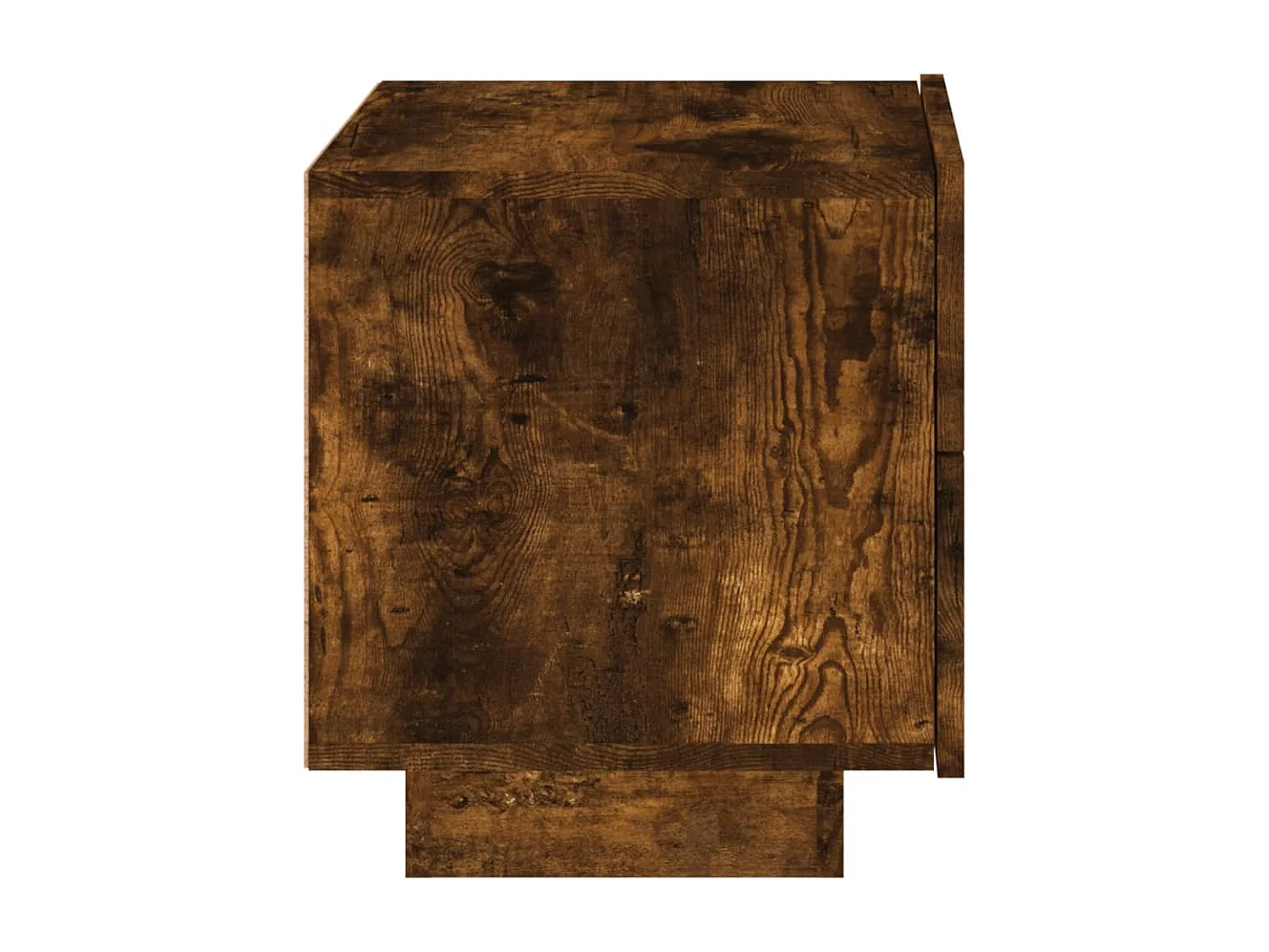 Table de chevet avec lumières LED chêne fumé 70x36x40,5