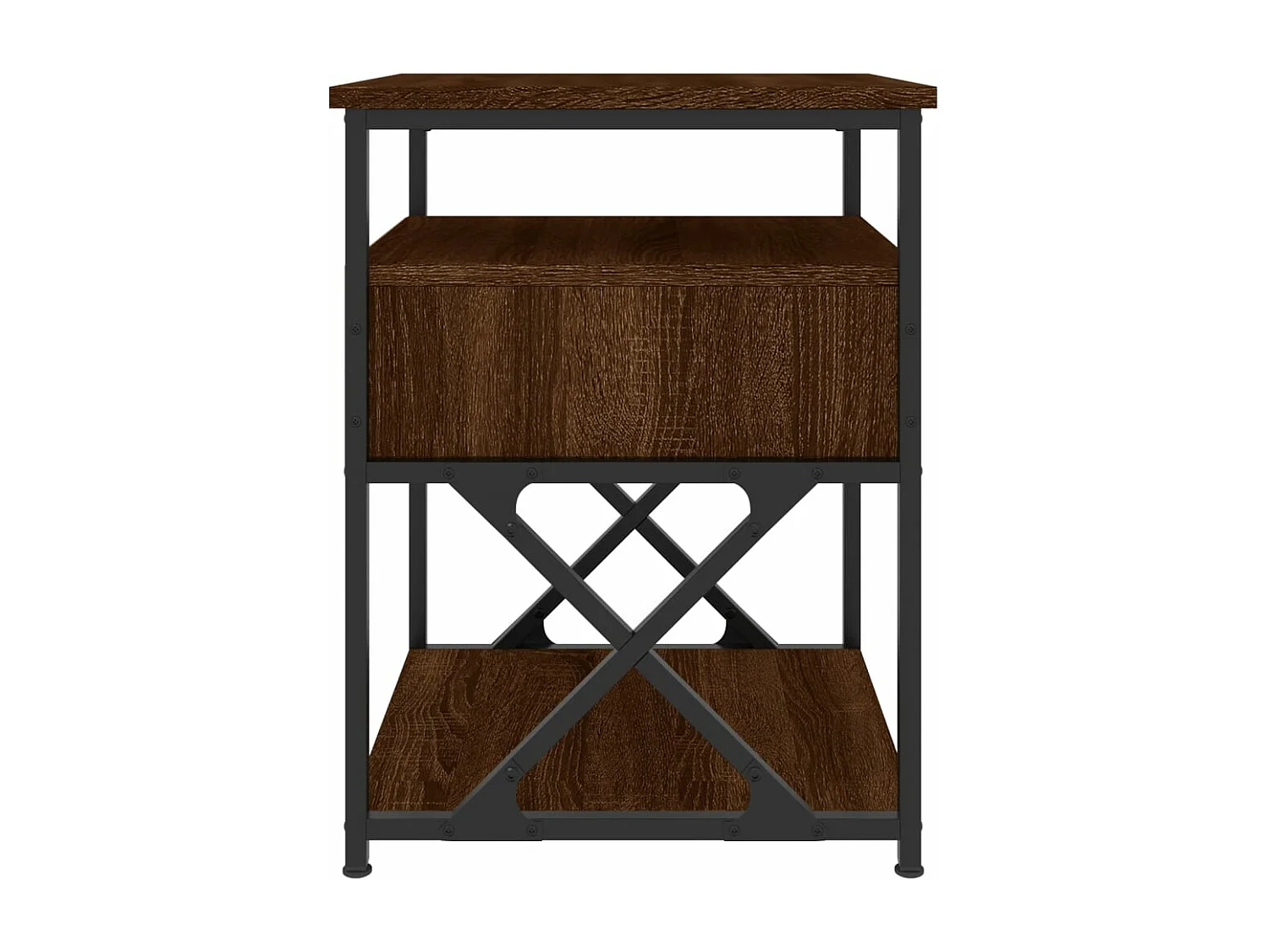 Table de chevet chêne marron 40x42x55 bois d'ingénierie