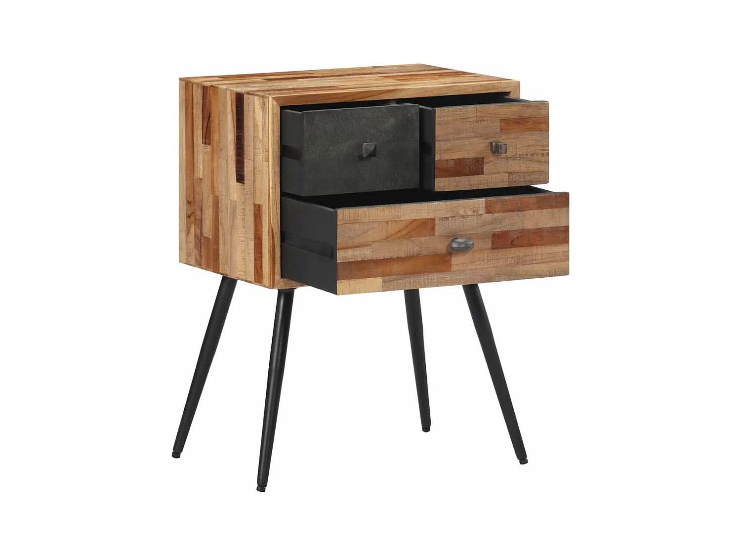 Table de chevet 47x31,5x60 bois massif de teck