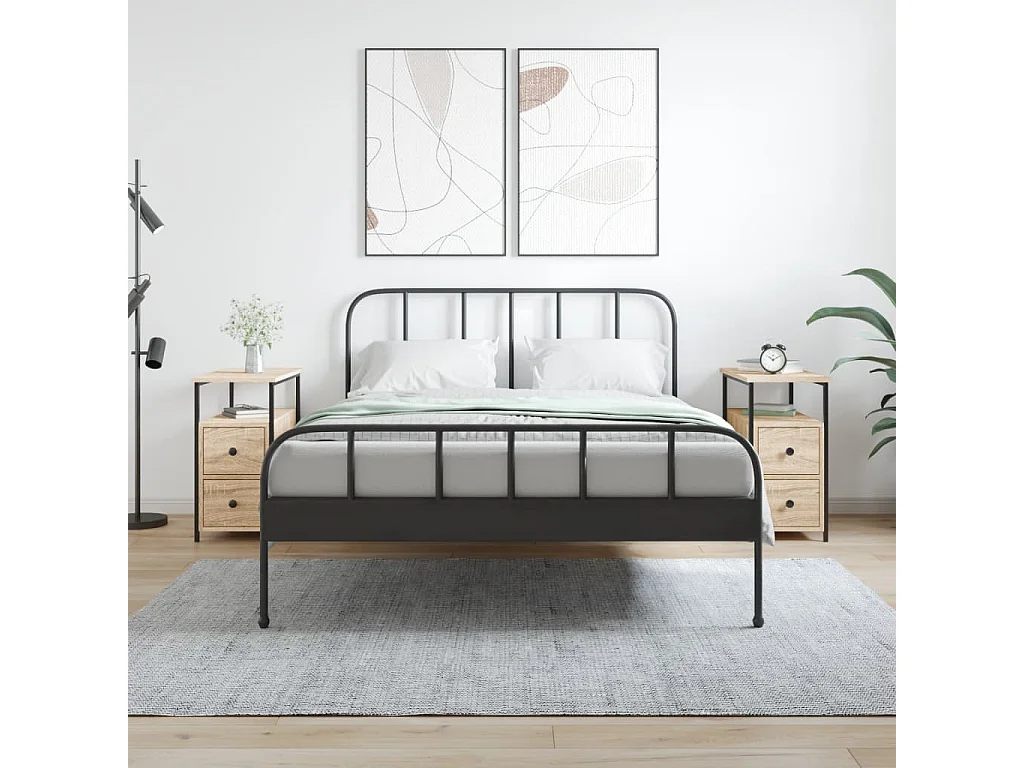 Nachtkastjes 2 st 30x60x60 cm bewerkt hout sonoma eikenkleurig