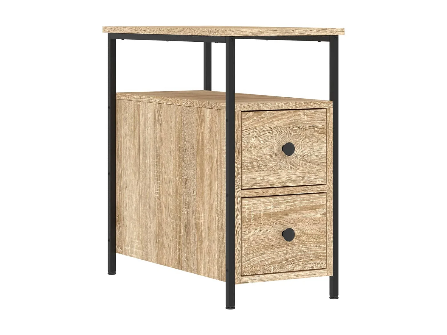 Nachtkastjes 2 st 30x60x60 cm bewerkt hout sonoma eikenkleurig