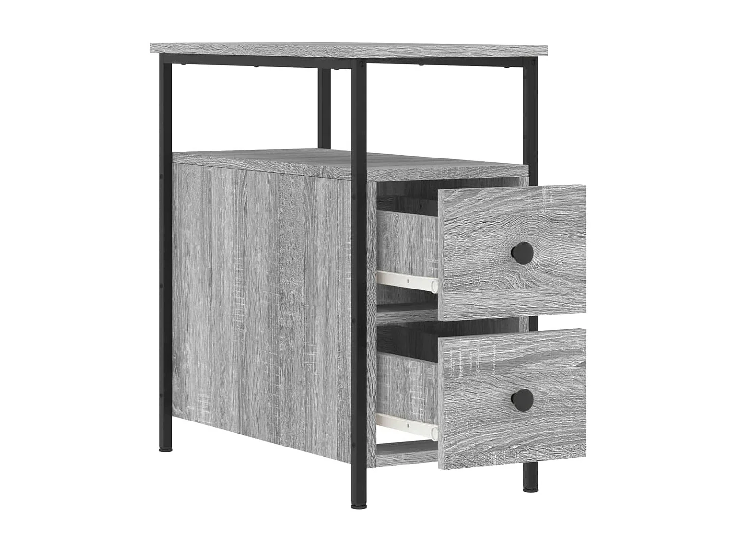 Table de chevet sonoma gris 30x60x60 bois d'ingénierie