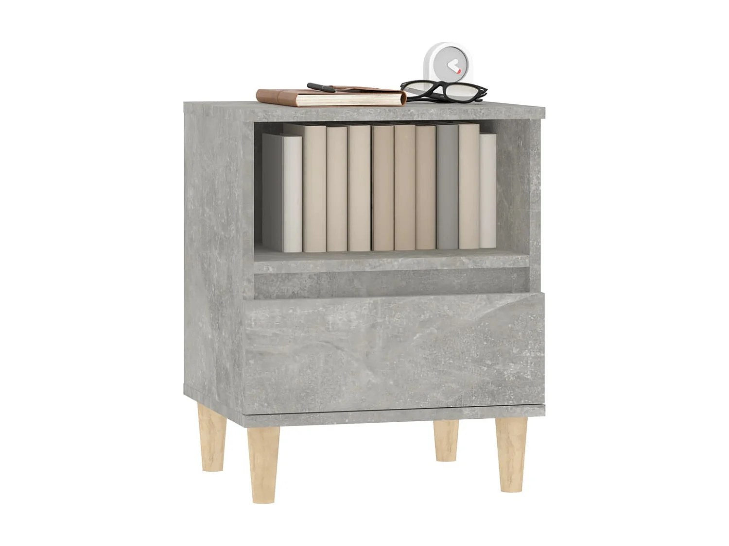 Table de chevet Gris béton 40x35x50