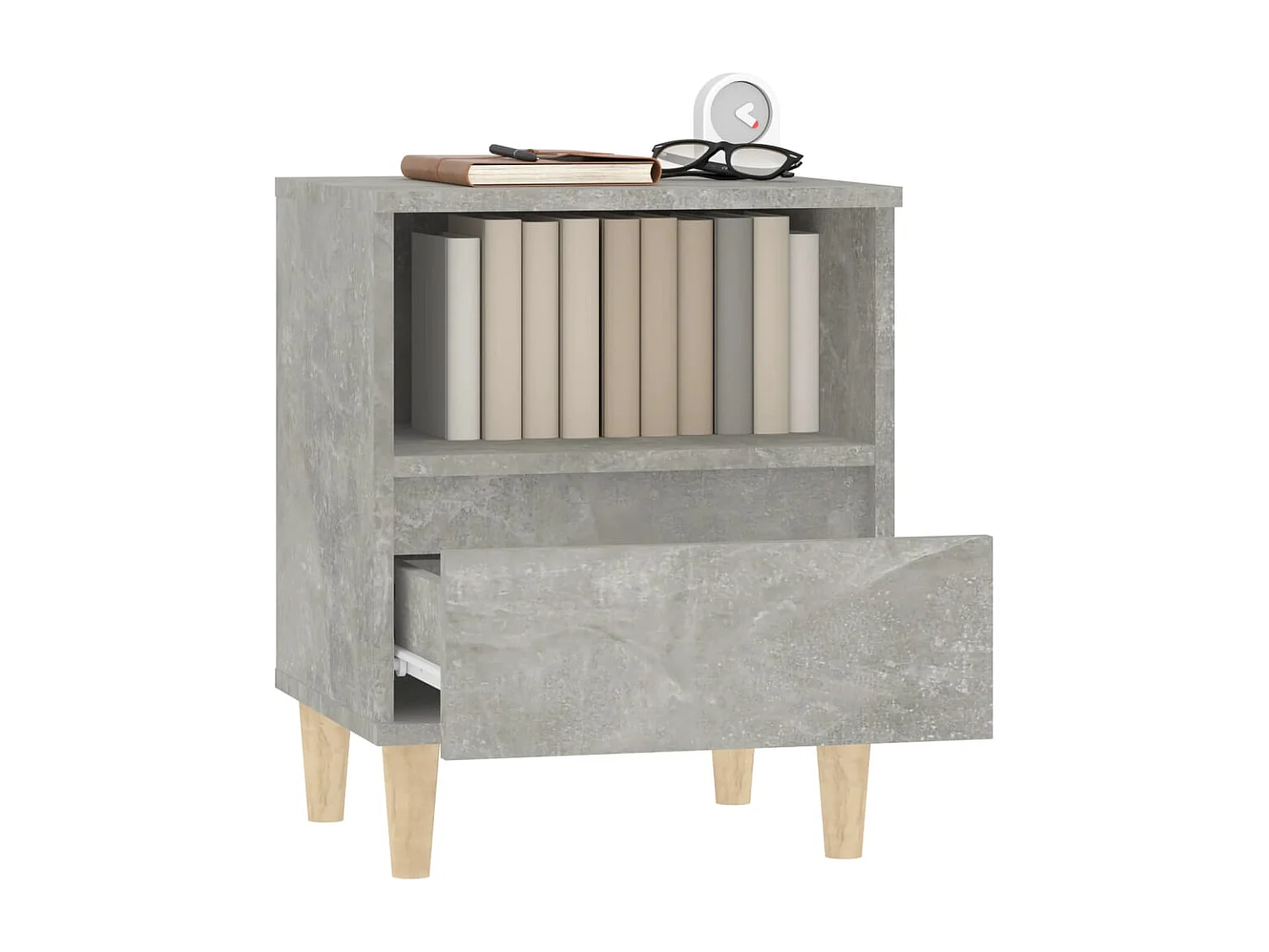 Table de chevet Gris béton 40x35x50