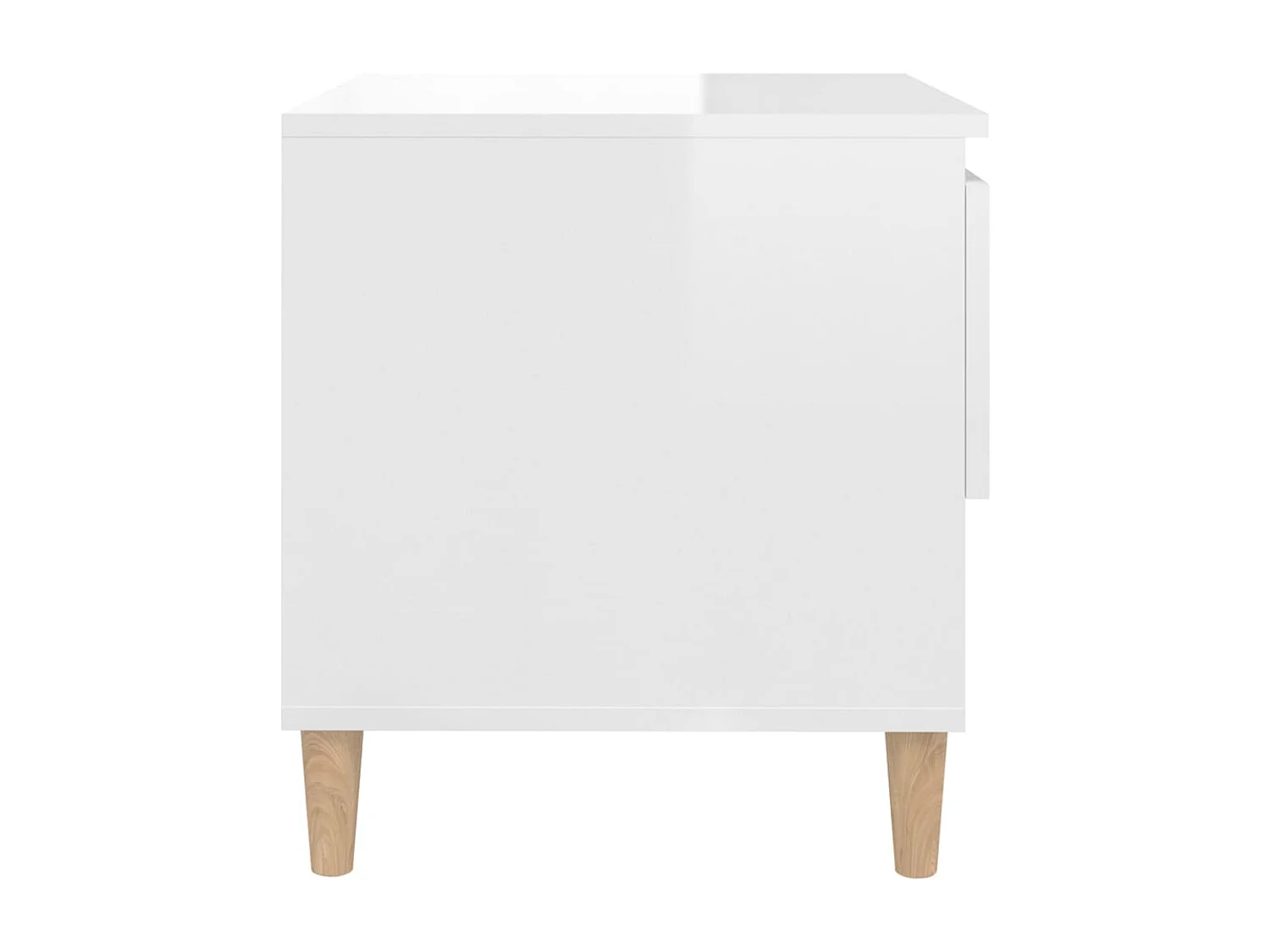 Table de chevet Blanc brillant 50x46x50 Bois d’ingénierie