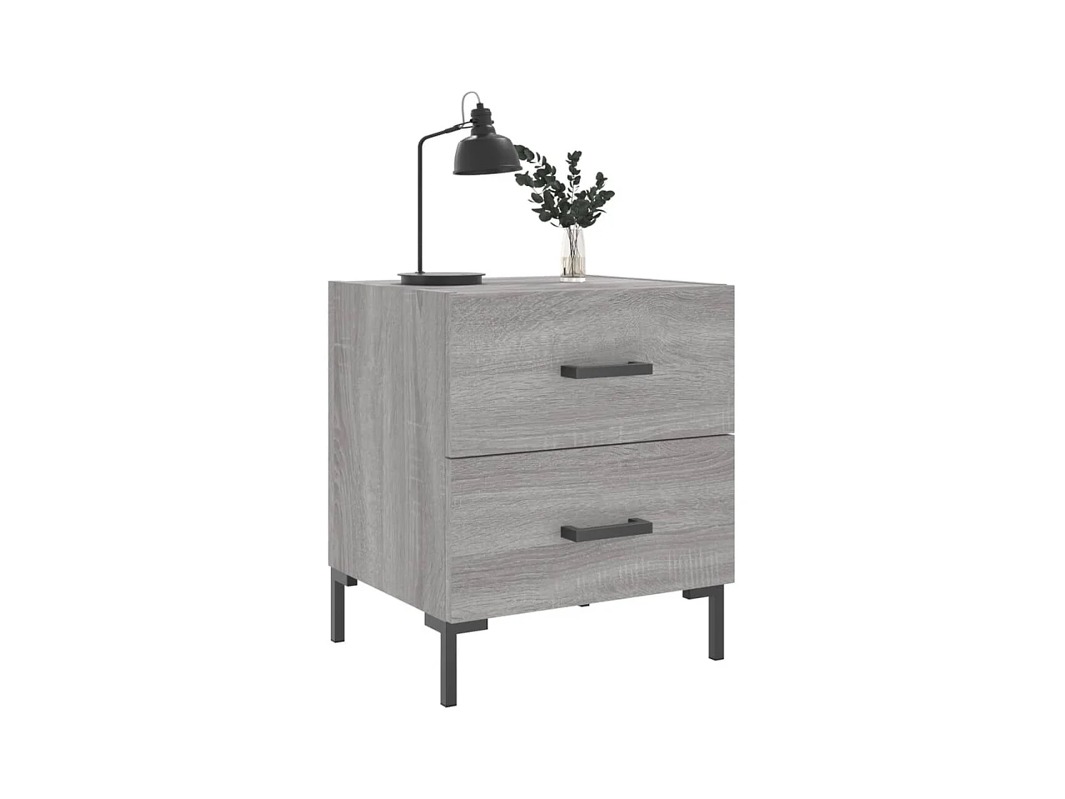 Tables de chevet 2 pcs sonoma gris 40x35x47,5