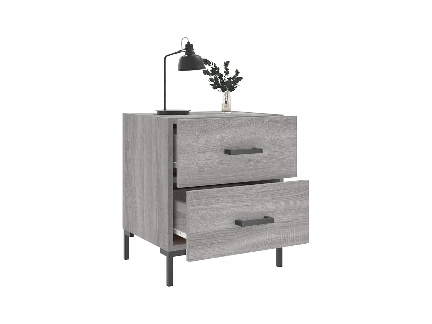 Tables de chevet 2 pcs sonoma gris 40x35x47,5