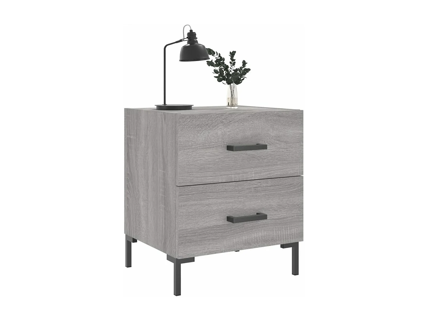 Table de chevet sonoma gris 40x35x47,5 bois d’ingénierie