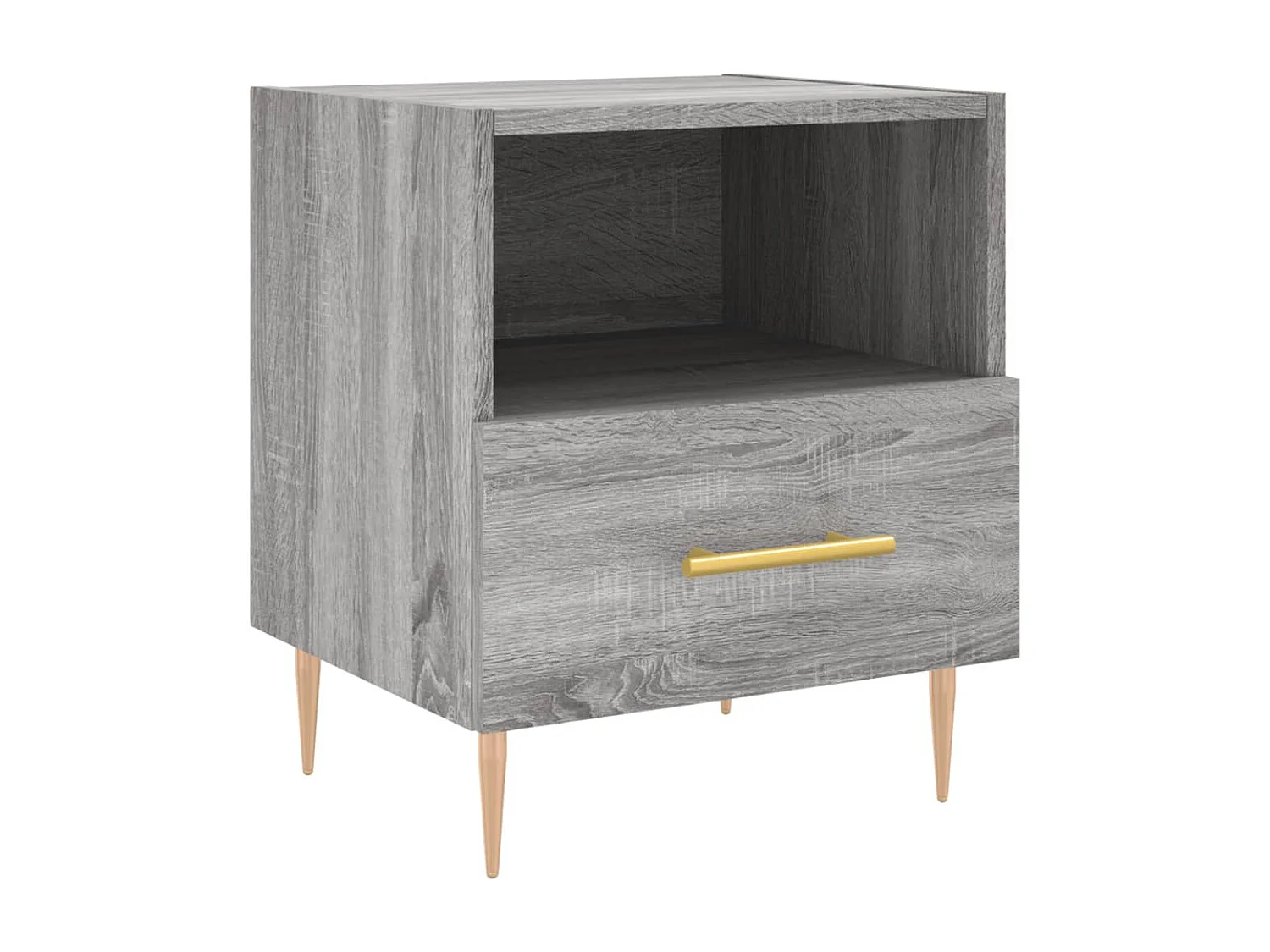 Table de chevet sonoma gris 40x35x47,5 bois d’ingénierie