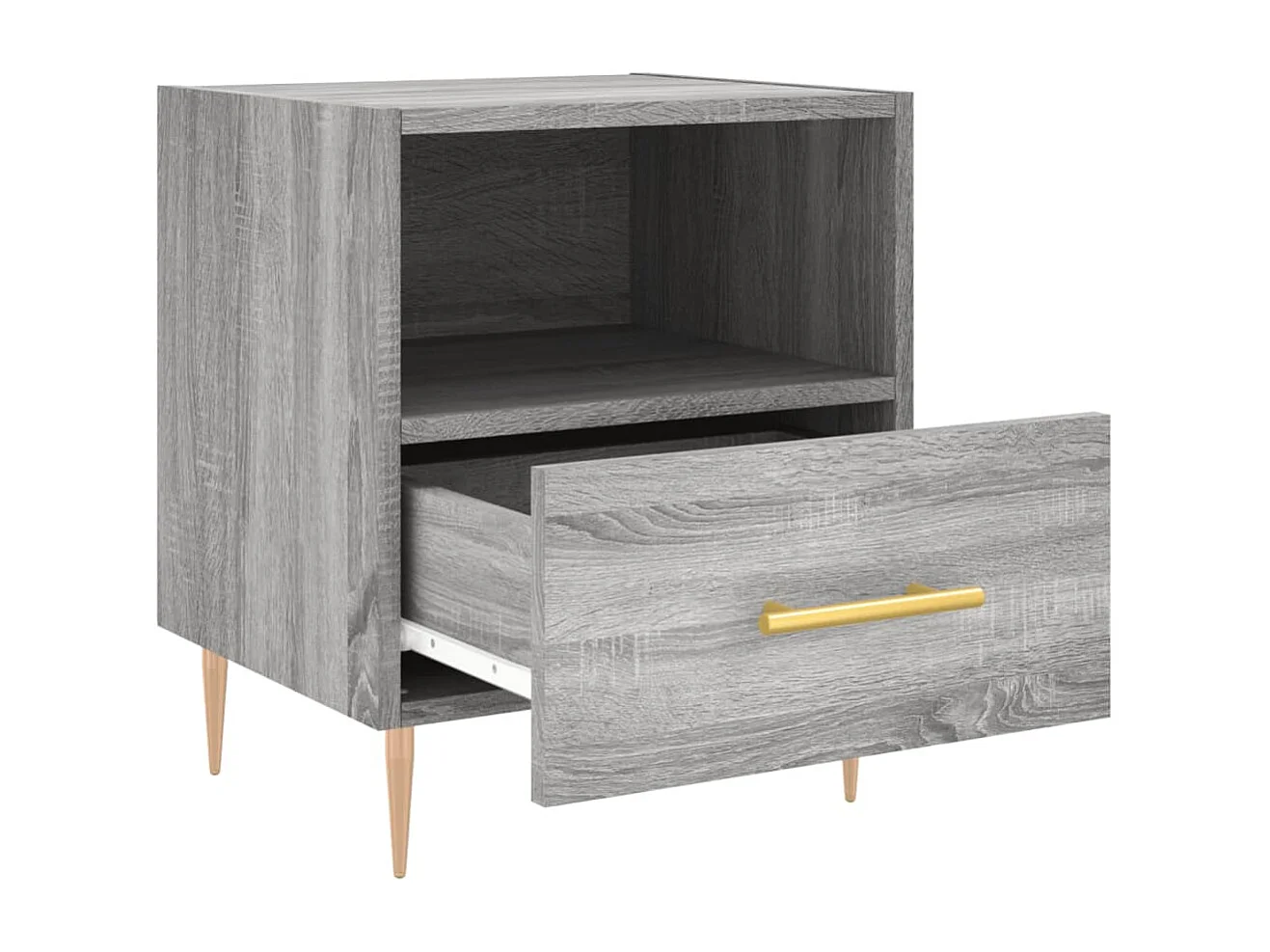 Table de chevet sonoma gris 40x35x47,5 bois d’ingénierie