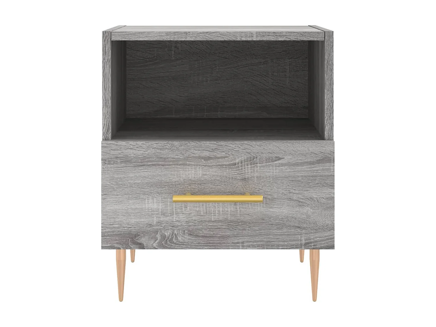 Table de chevet sonoma gris 40x35x47,5 bois d’ingénierie