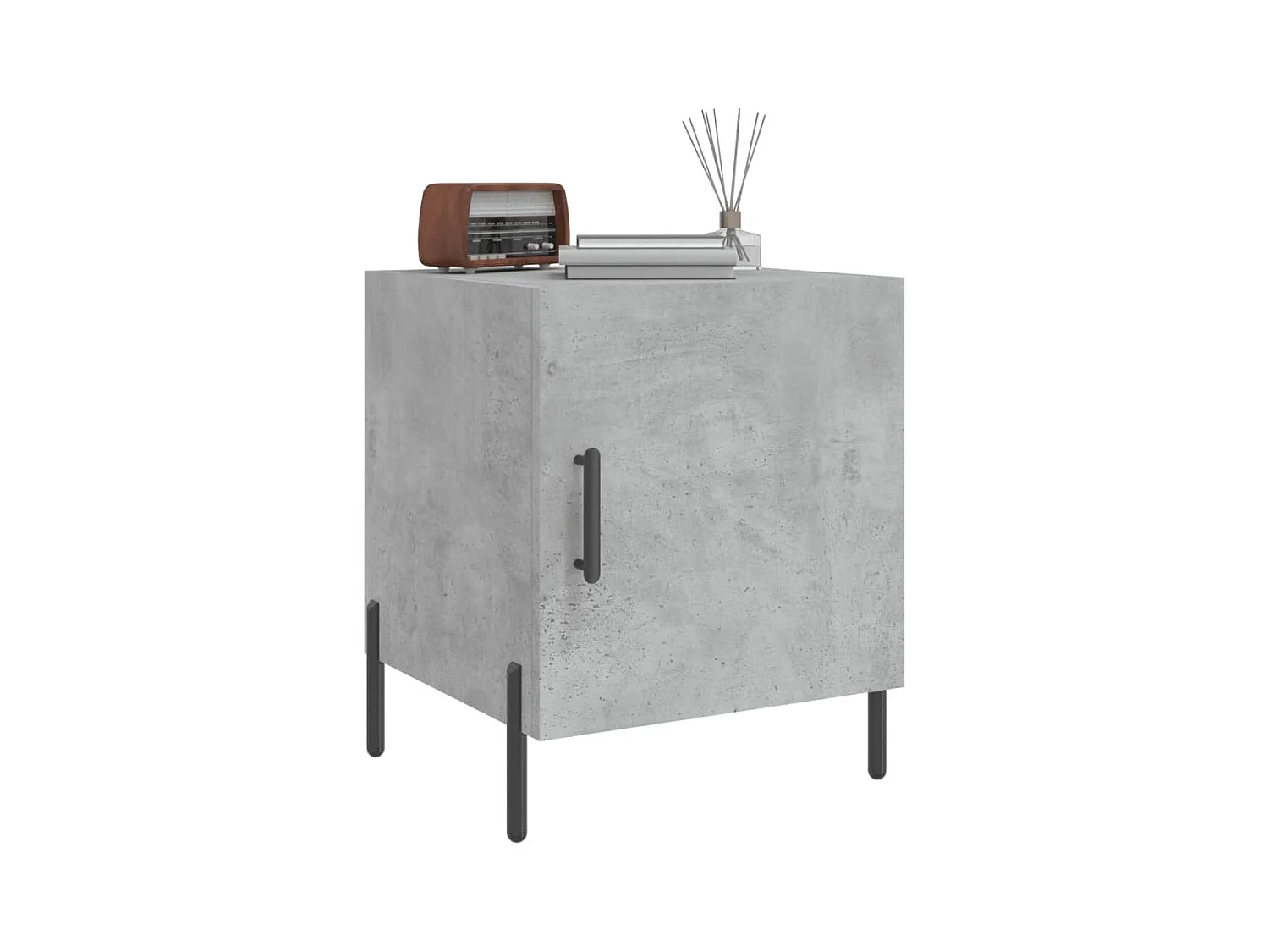 Tables de chevet 2 pcs gris béton 40x40x50 bois d’ingénierie