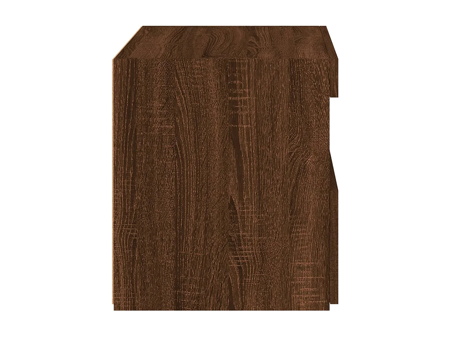 Table de chevet avec lumières LED chêne marron 50x40x45