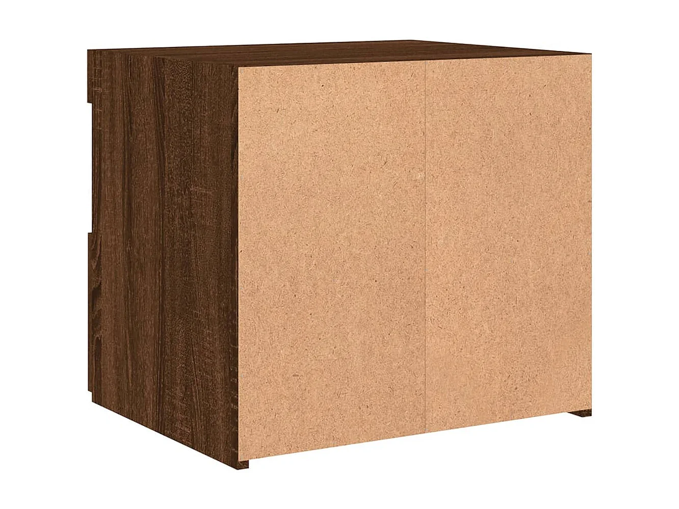 Table de chevet avec lumières LED chêne marron 50x40x45