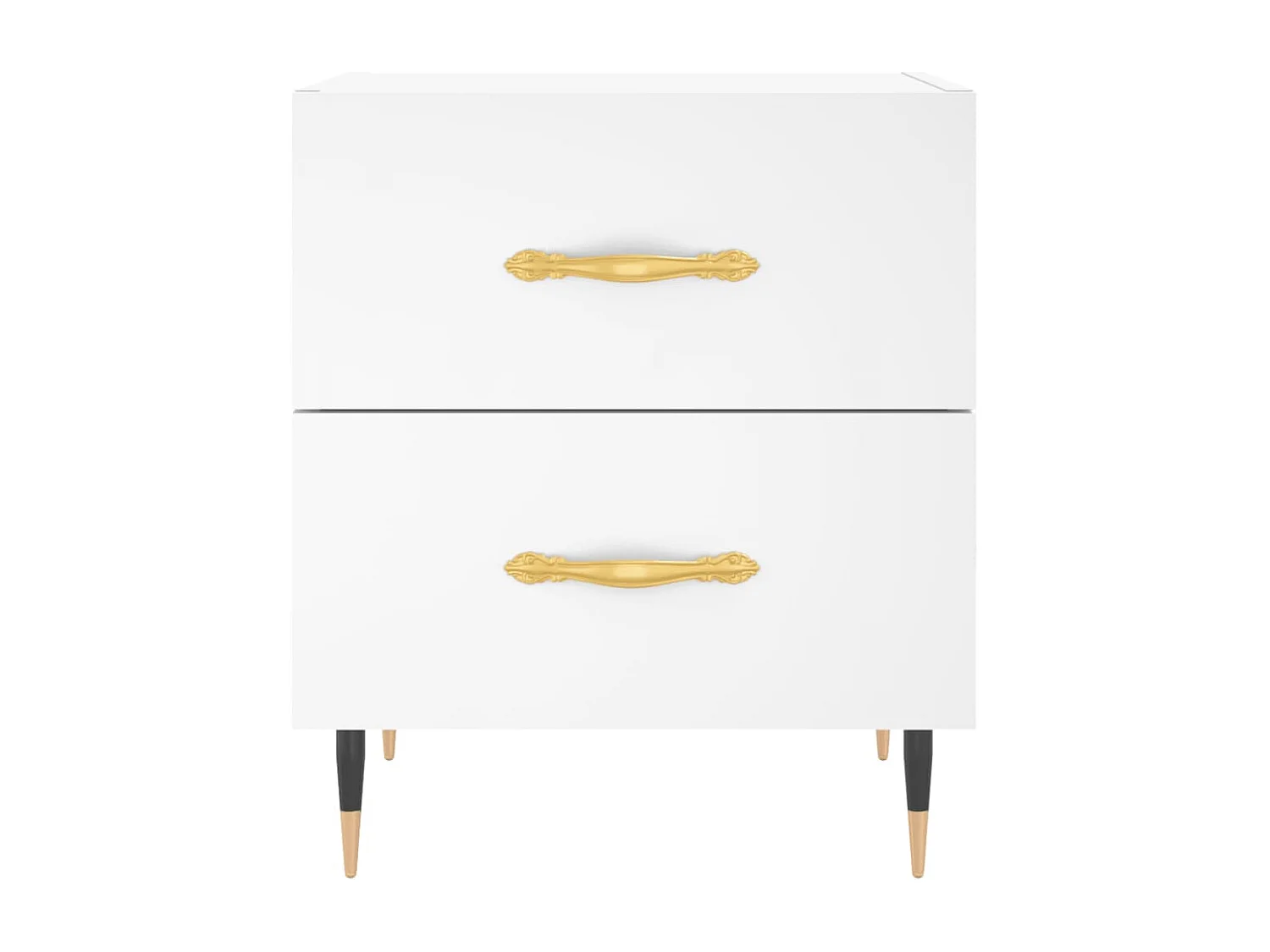 Tables de chevet 2 pcs blanc 40x35x47,5 bois d’ingénierie