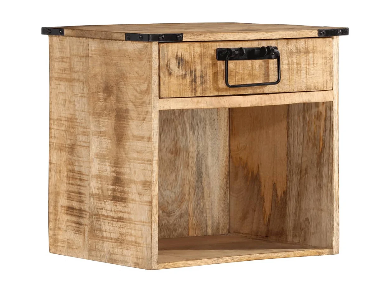 Table de chevet 40x30x37 bois de manguier massif