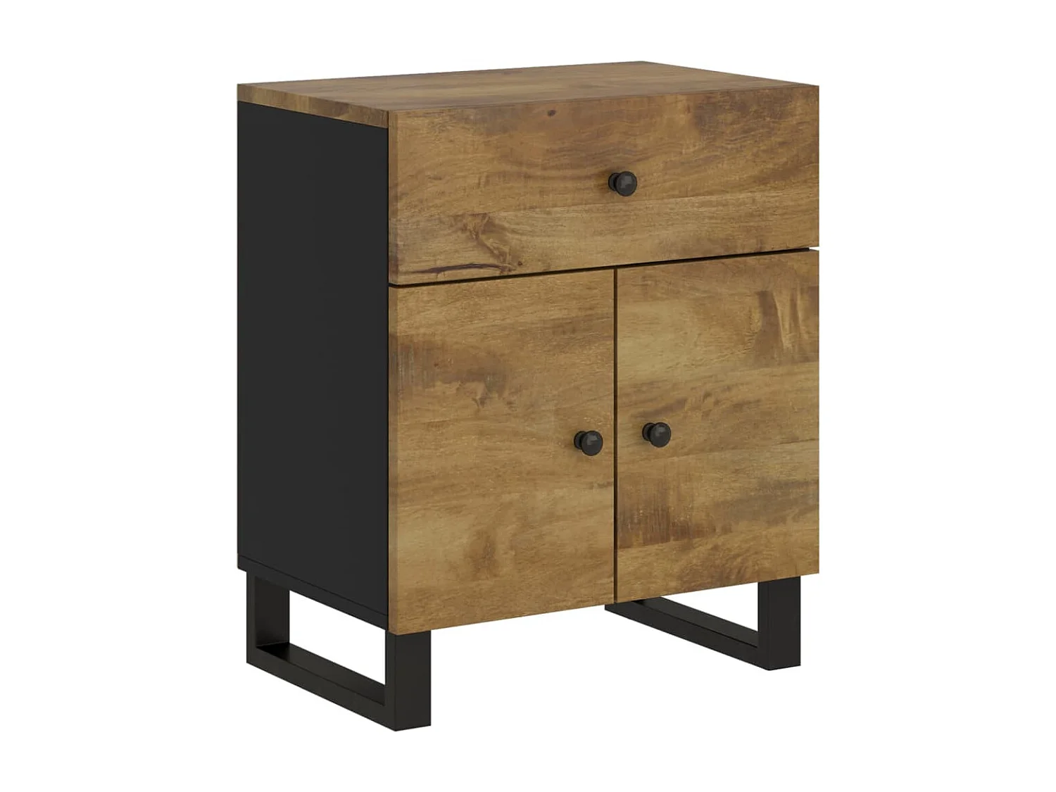 Table de chevet 50x33x60 Bois de manguier et d'ingénierie