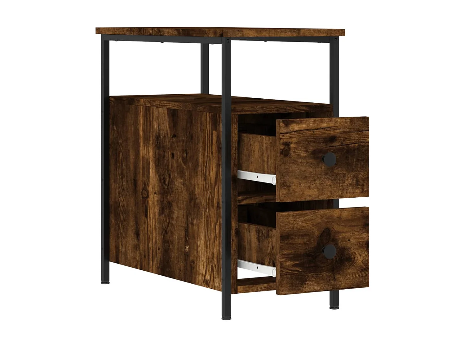 Tables de chevet 2 pcs chêne fumé 30x60x60 bois d'ingénierie