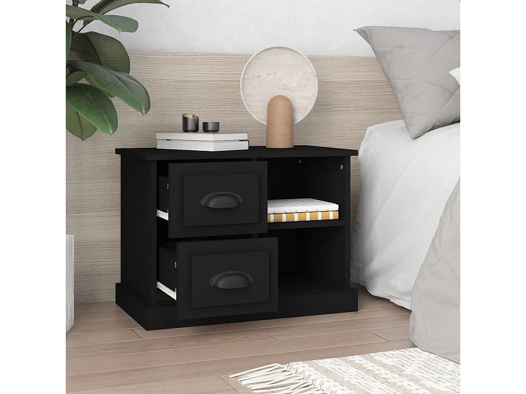 Table de chevet noir 60x35,5x45