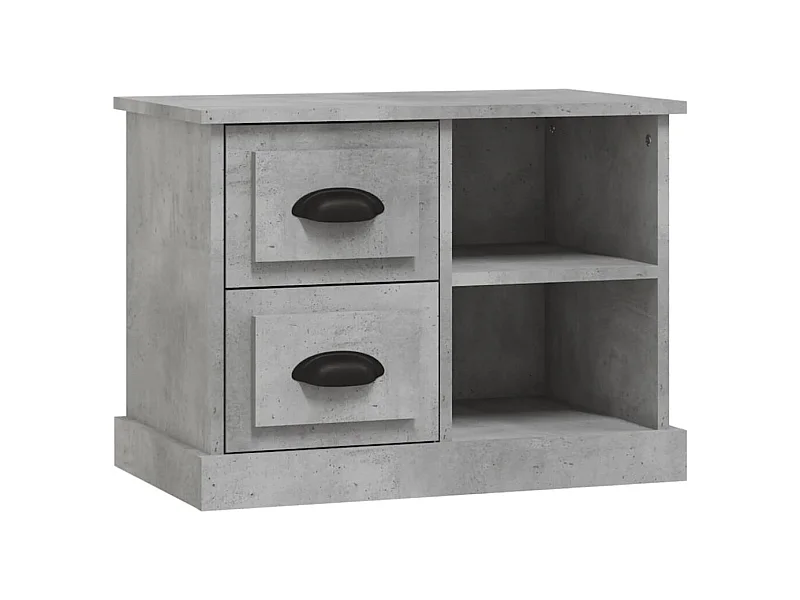 Table de chevet gris béton 60x35,5x45