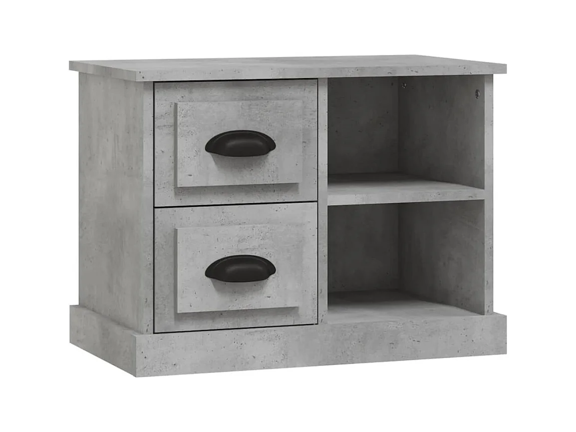 Table de chevet gris béton 60x35,5x45