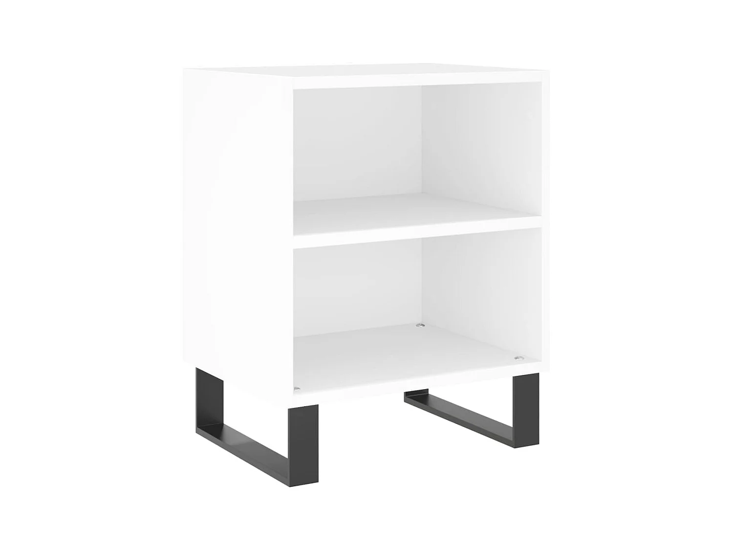 Table de chevet blanc 40x30x50 bois d’ingénierie