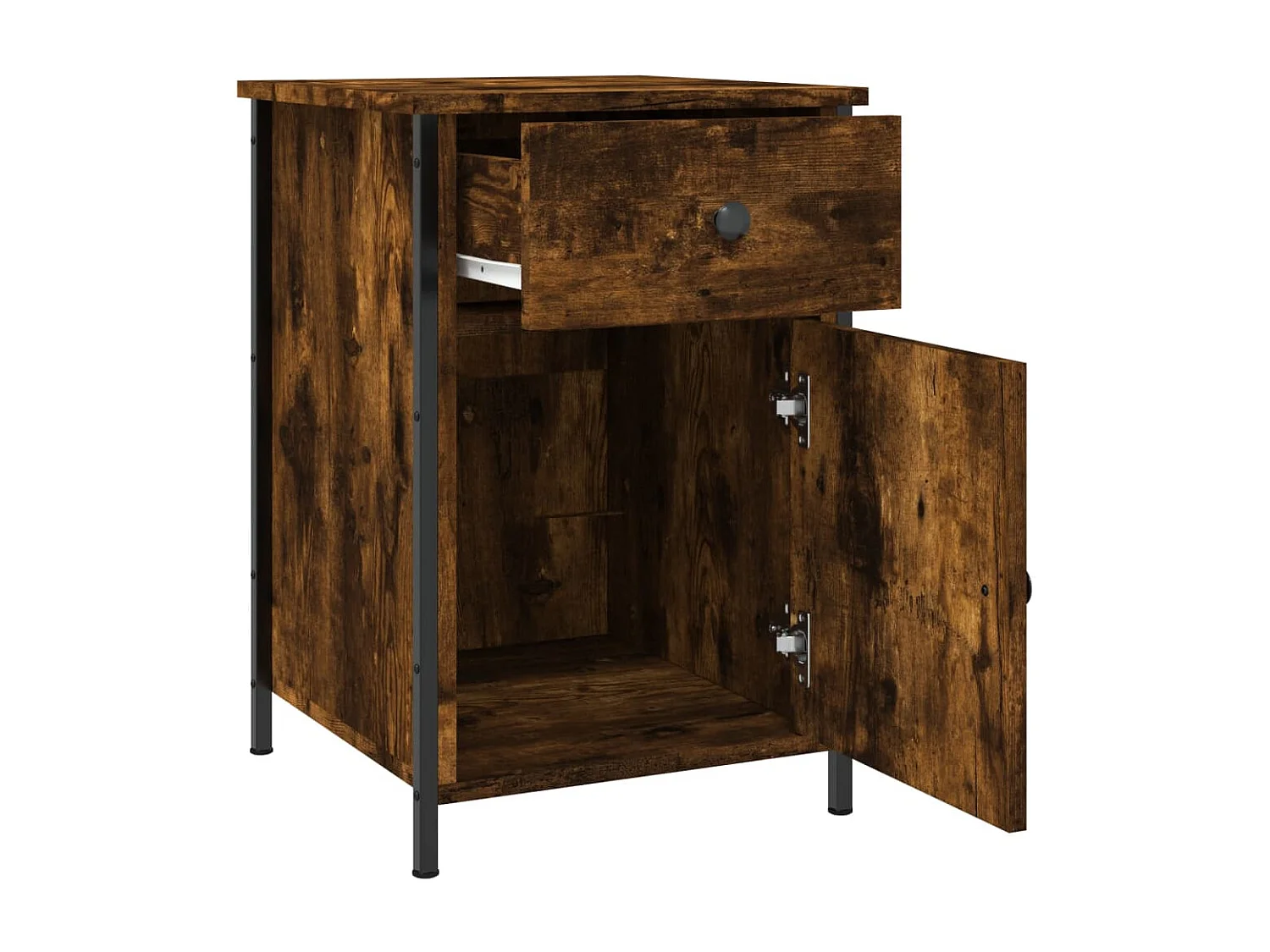 Tables de chevet 2 pcs chêne fumé 40x42x60 bois d'ingénierie