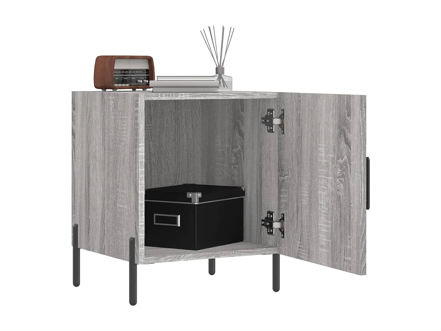 Tables de chevet 2 pcs sonoma gris 40x40x50 bois d'ingénierie