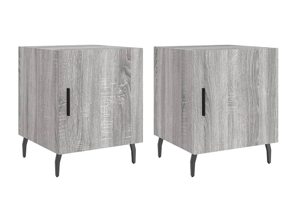 Tables de chevet 2 pcs sonoma gris 40x40x50 bois d'ingénierie