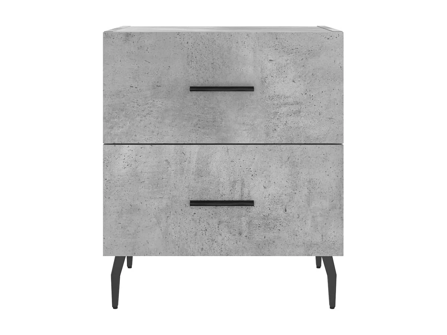Table de chevet gris béton 40x35x47,5 bois d’ingénierie