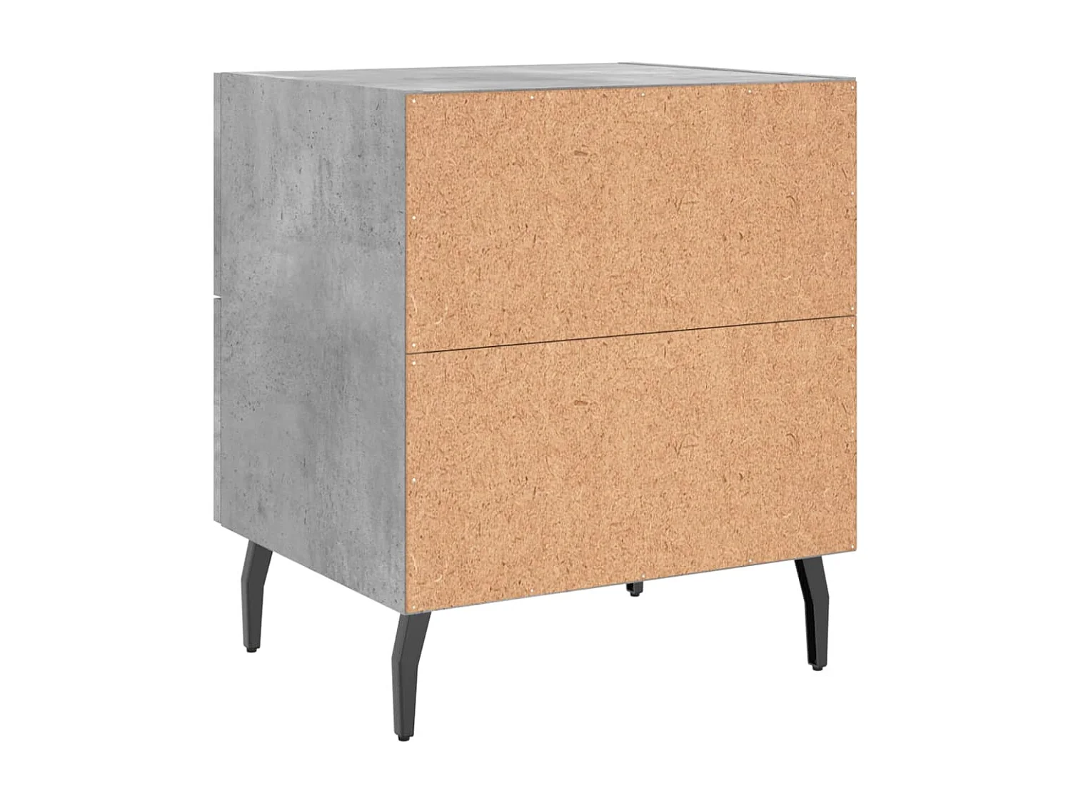 Table de chevet gris béton 40x35x47,5 bois d’ingénierie