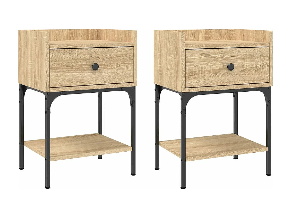 Tables de chevet 2pcs chêne sonoma 40,5x31x60 bois ingénierie