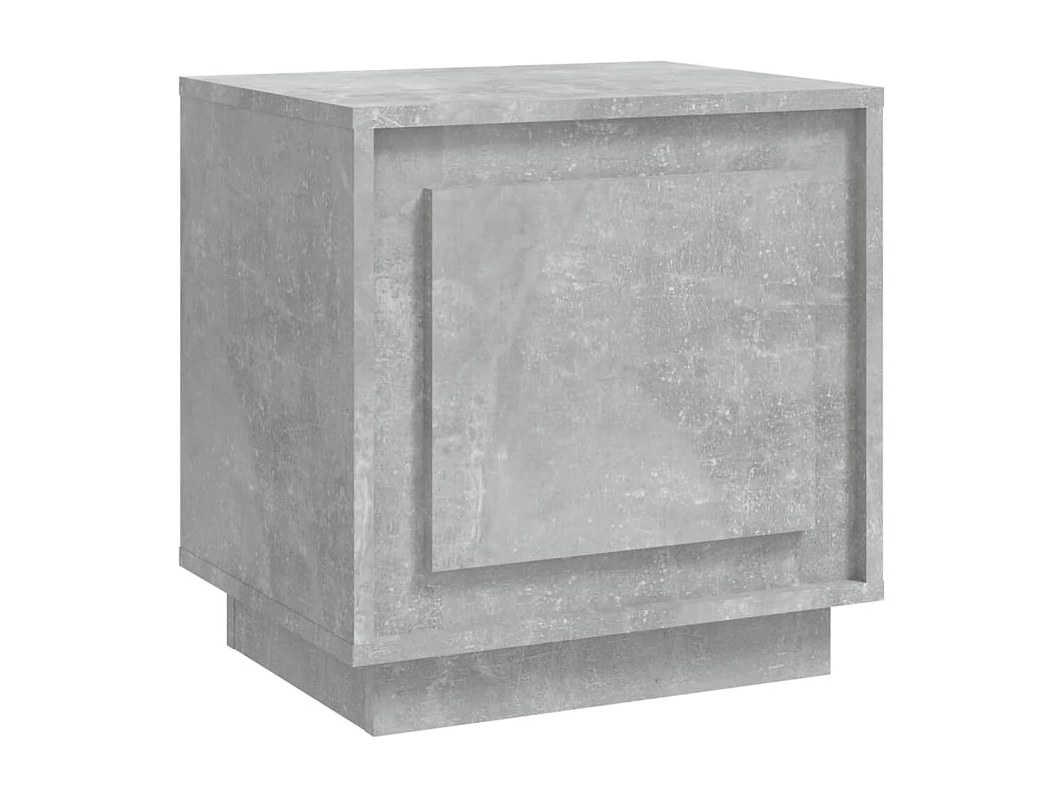 Table de chevet gris béton 44x35x45 bois d'ingénierie