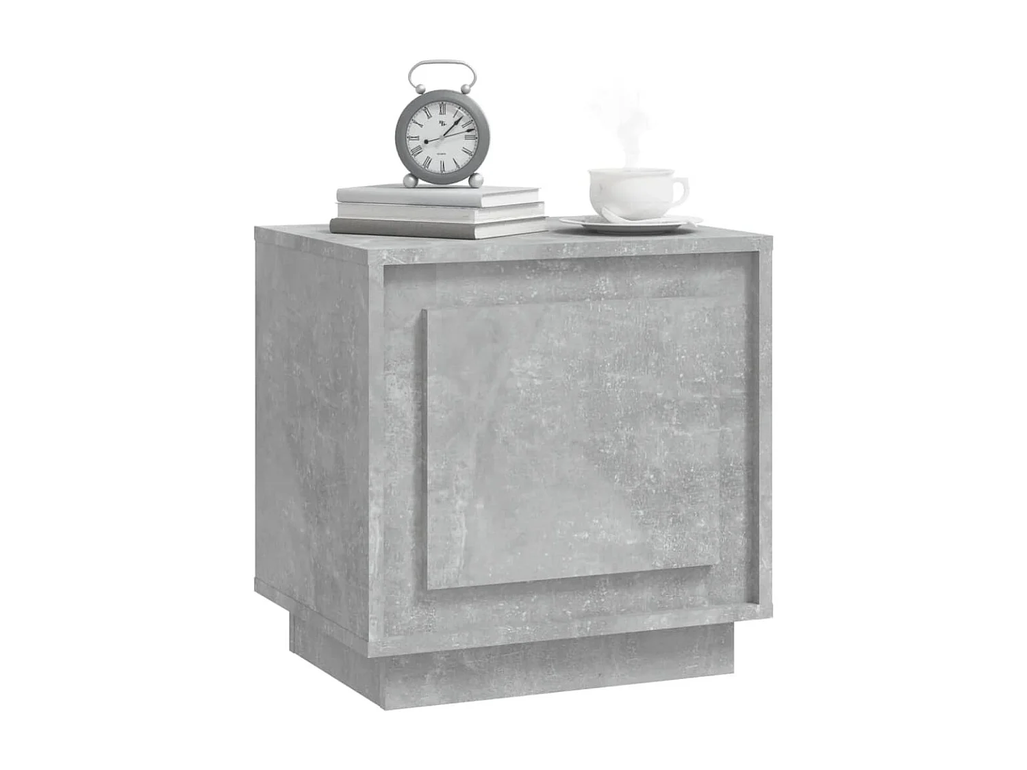 Table de chevet gris béton 44x35x45 bois d'ingénierie
