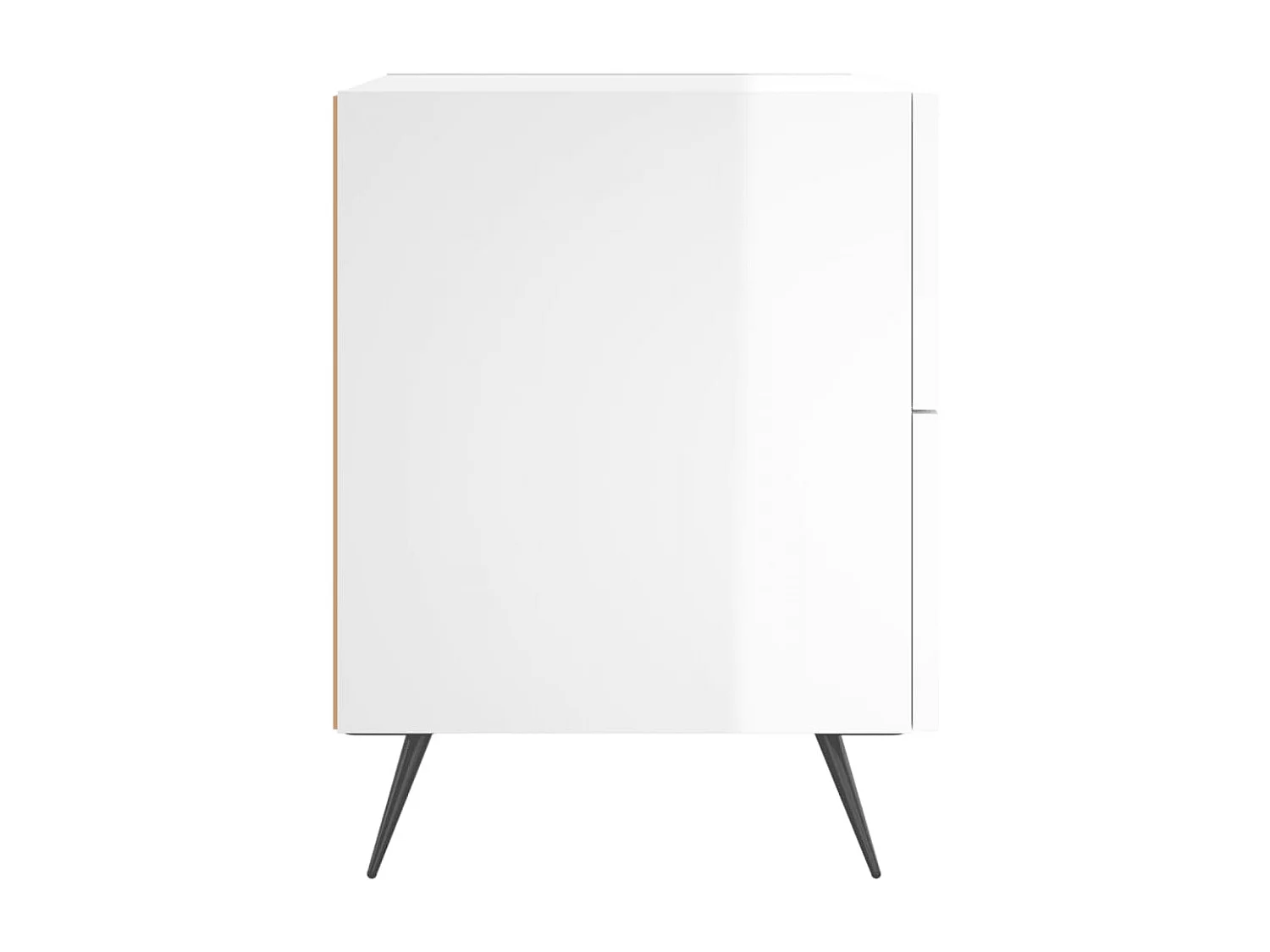 Table de chevet blanc brillant 40x35x47,5 bois d’ingénierie