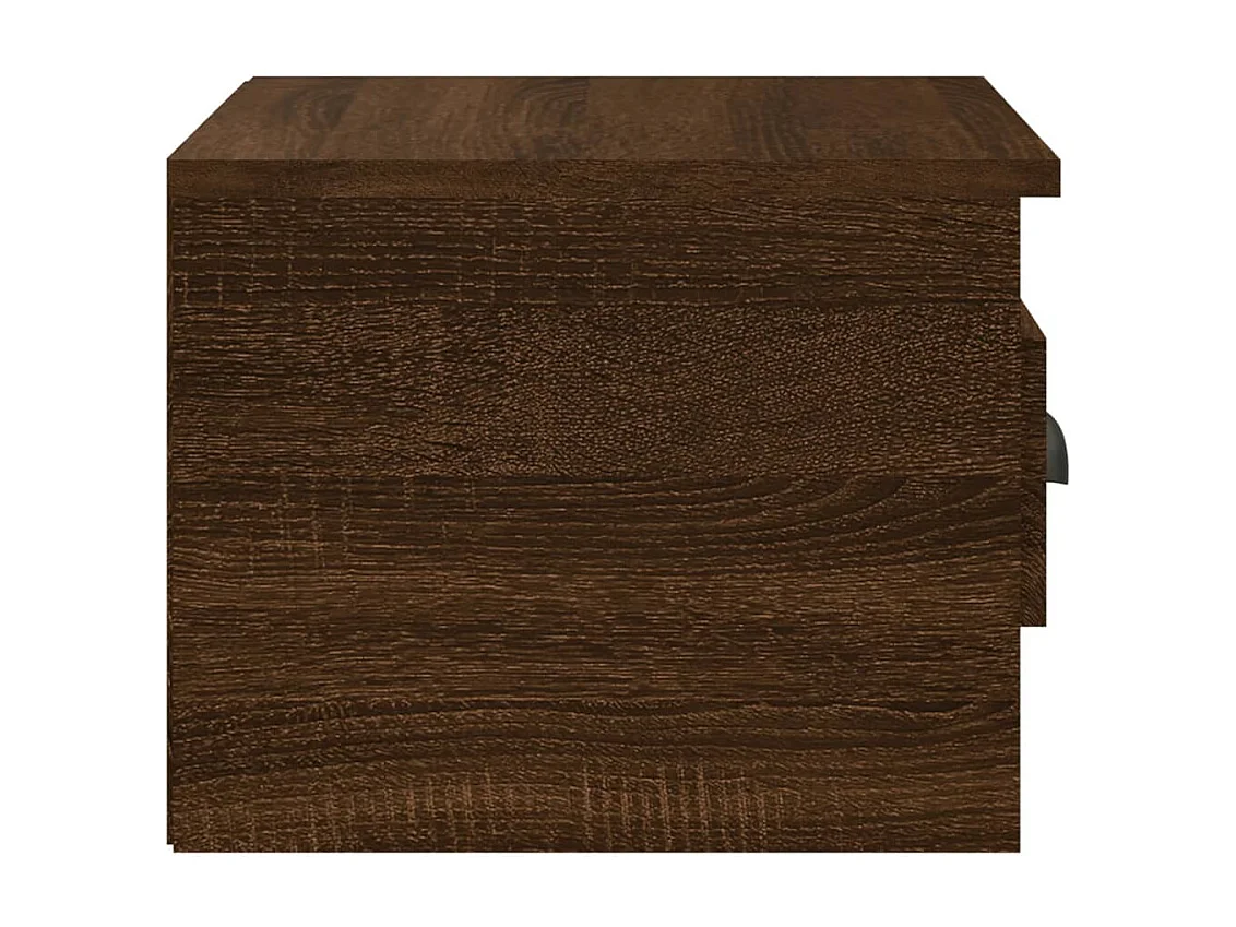 Table de chevet murale chêne marron 41,5x36x28