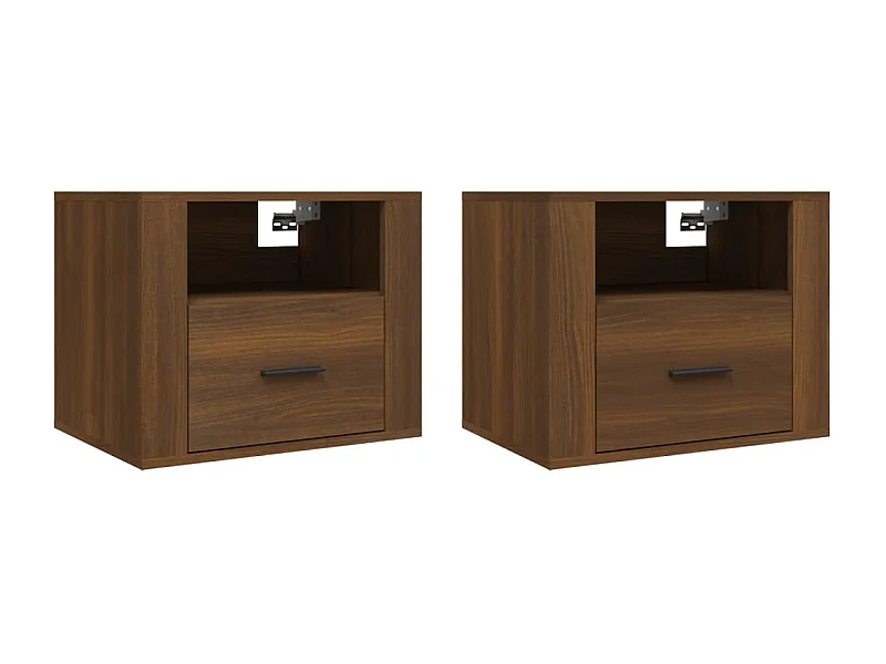 Tables de chevet murales 2 pcs Chêne marron 50x36x40
