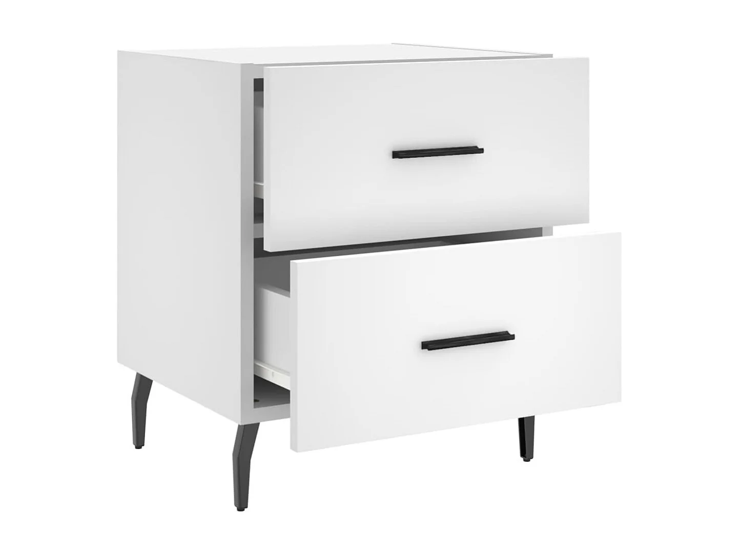 Tables de chevet 2 pcs blanc 40x35x47,5 bois d’ingénierie