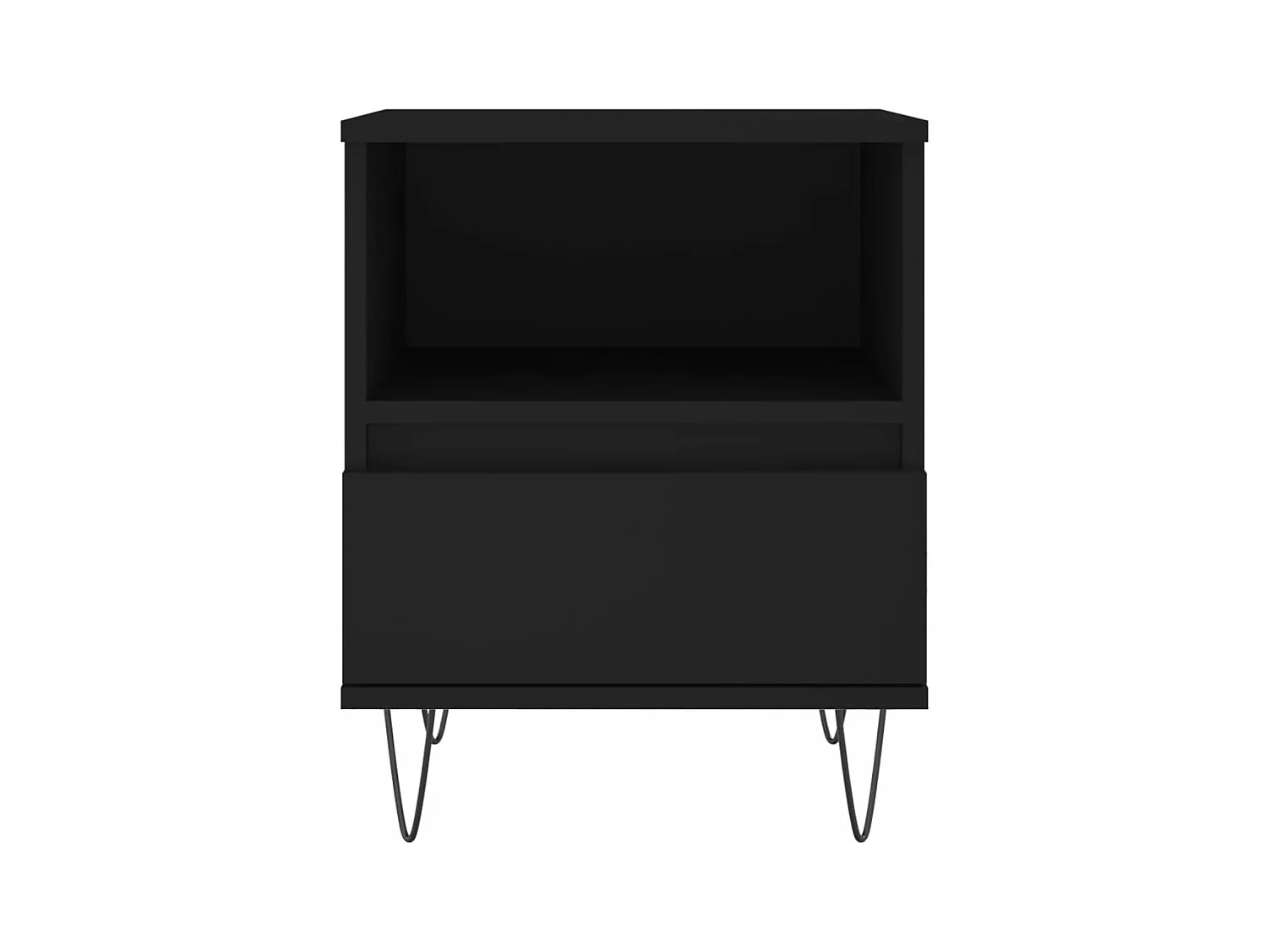 Tables de chevet 2 pcs noir 40x35x50 bois d’ingénierie