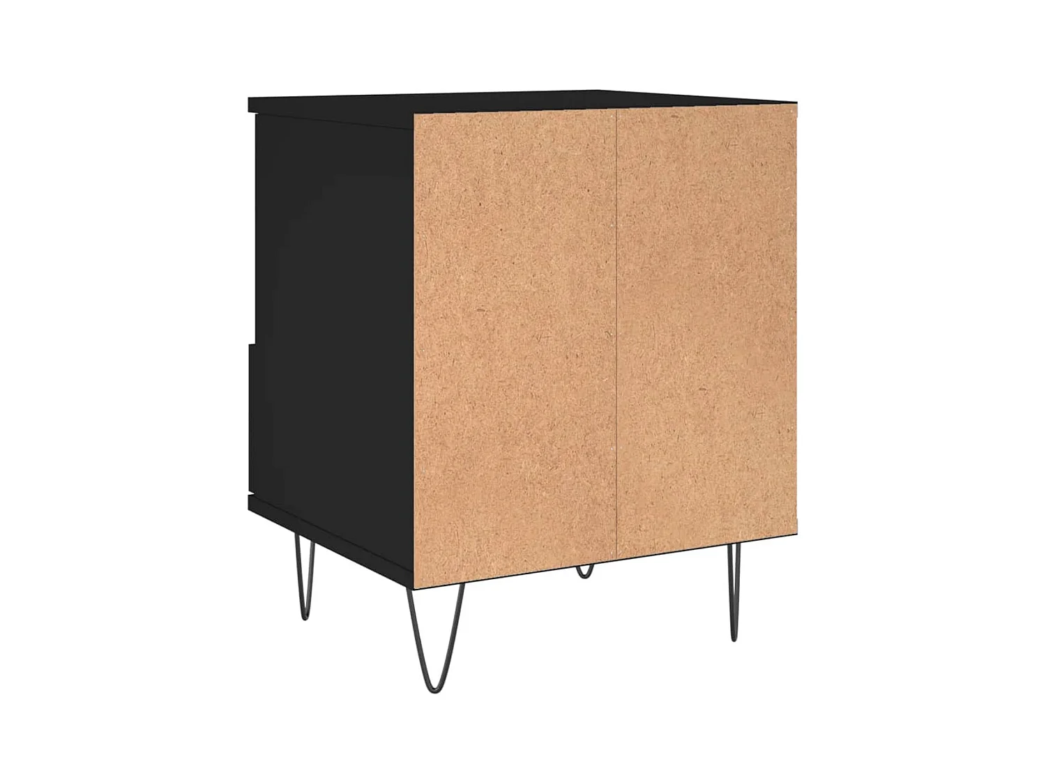 Tables de chevet 2 pcs noir 40x35x50 bois d’ingénierie